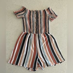 J for Justify Multicolor Striped Women's Romper